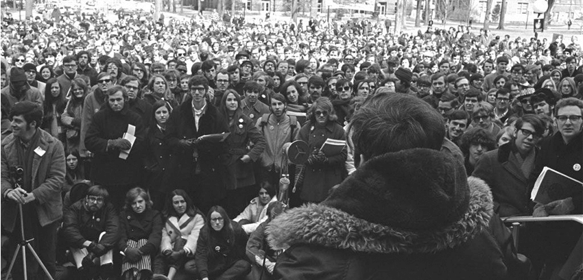 Historical image from the first 'Earth Day' at U-M